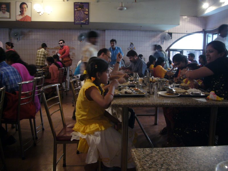 It's Biryani day at the canteen but most people are having thalis anyway.